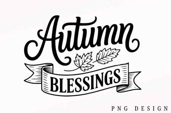 Autumn Blessings SVG Design for Graphics & Crafts