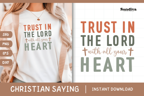Christian Quote SVG - Faith Saying 24 for Graphics & Crafts