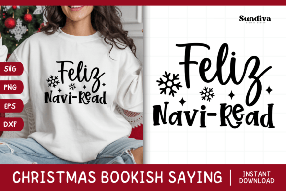Christmas Bookish Quote SVG 22 for Crafts and Graphics