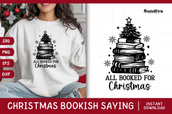 Christmas Bookish Quote SVG 27 for Crafts and Graphics