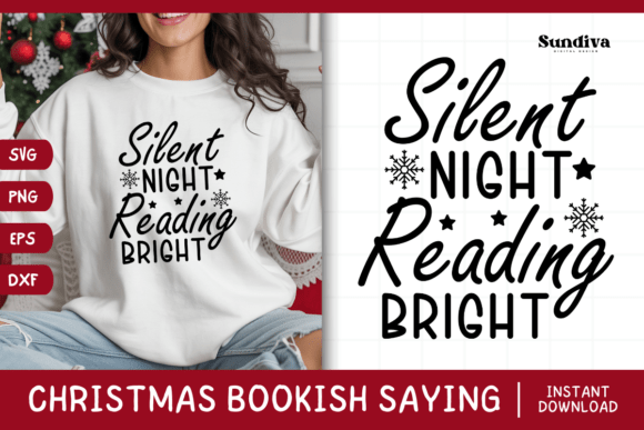 Christmas Bookish Quote SVG 5 for Crafts and Graphics