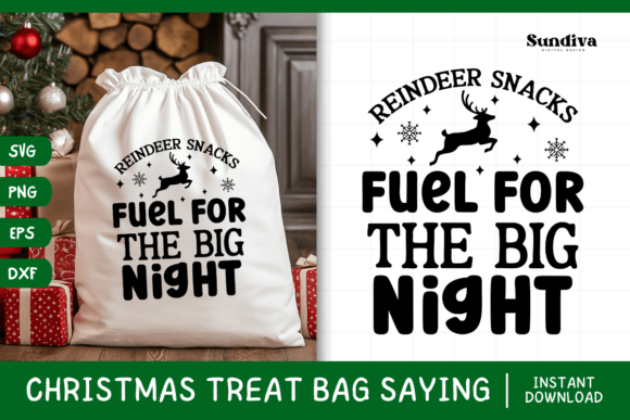 Christmas Treat Bag Quote SVG 8: A Festive Graphic Design Asset for Crafts