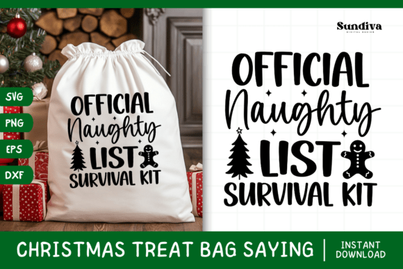 Christmas Treat Bag Quote SVG 9 for Crafts and Graphics