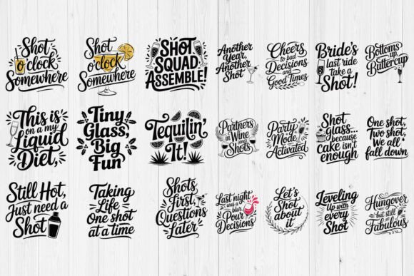 Drinker Quotes SVG Bundle, Party Alcohol Graphics in Crafts