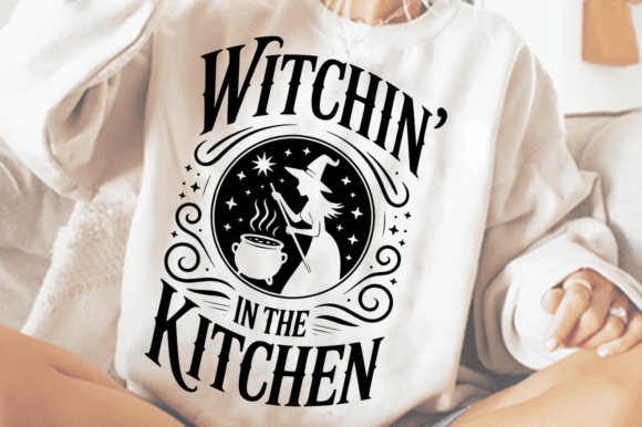 Funny Witch Cooking SVG Design for Crafts and Graphics