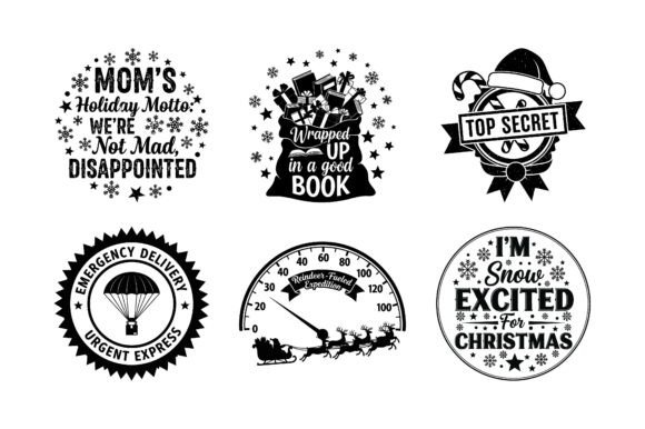 Mom Life Christmas Quote SVG Bundle for Crafts and Graphics