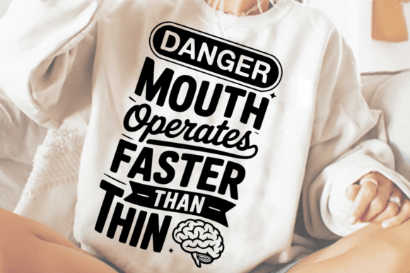 Mouth Faster Than Brain SVG Design for Graphics and Crafts