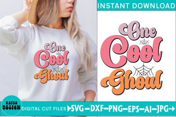 One Cool Ghoul Cute Halloween Quote SVG for Graphics and Crafts