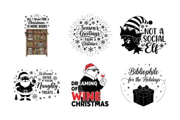 Santa Beard Funny Quote SVG Bundle for Graphics & Crafts