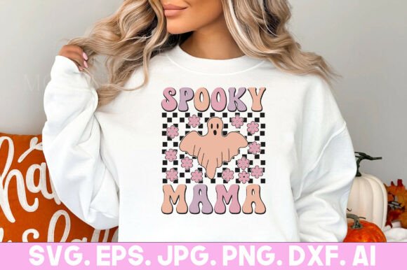 Spooky Mama Halloween Family Quote SVG for Graphics and Crafts