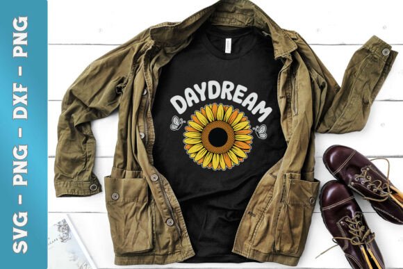 Sunflower Day Dream Quote SVG Graphics for Crafts