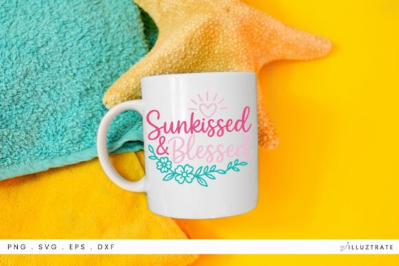 Sunkissed Blessed Quote SVG Clipart for Graphics and Crafts