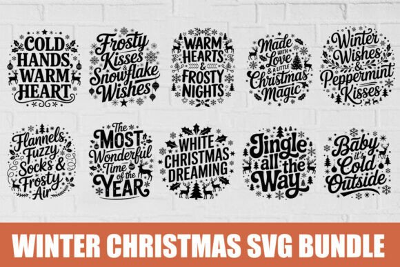 Winter Christmas Quote SVG Bundle Holi: A Designer's Take on Crafts and Graphics