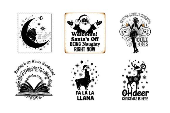 Winter Holiday Quote SVG Bundle Funny for Crafts and Graphics